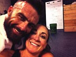 So in love: Australia's Biggest Loser trainers Michelle Bridges and Steve 'Commando' Willis snuggled up for a sweet selfies which Michelle posted on Wednesday morning