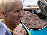 'That's disgusting': The moment Australia's Biggest Loser contestants are presented with the EIGHT TONNES of fat they have been consuming in just one month