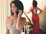 Perfect prom princess! Lucy Mecklenburgh showcases her hourglass curves as she models glamorous gowns for her boutique