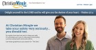 Screen shot from Christian Mingle's website