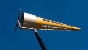 kinetic breeze sculpture with micro turbine