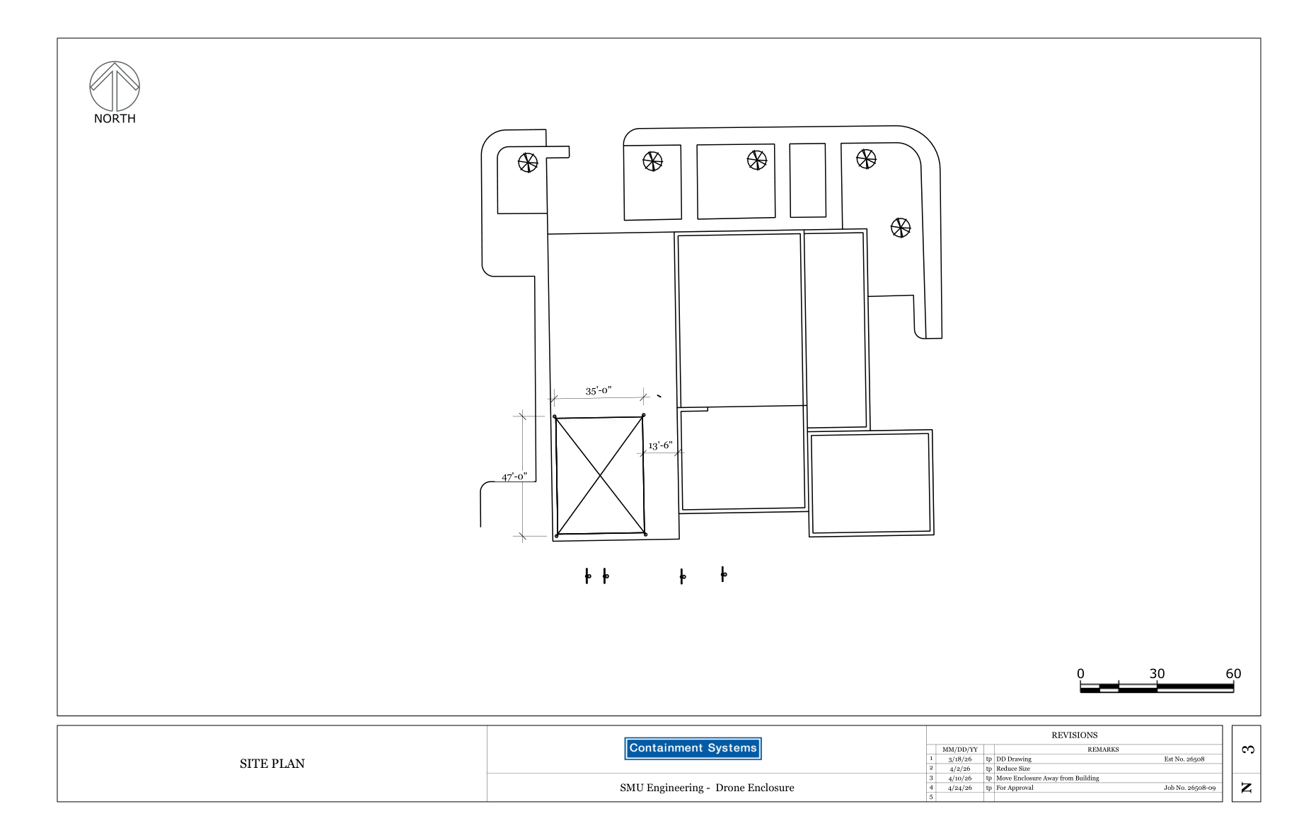 SMU drone enclosure site plan